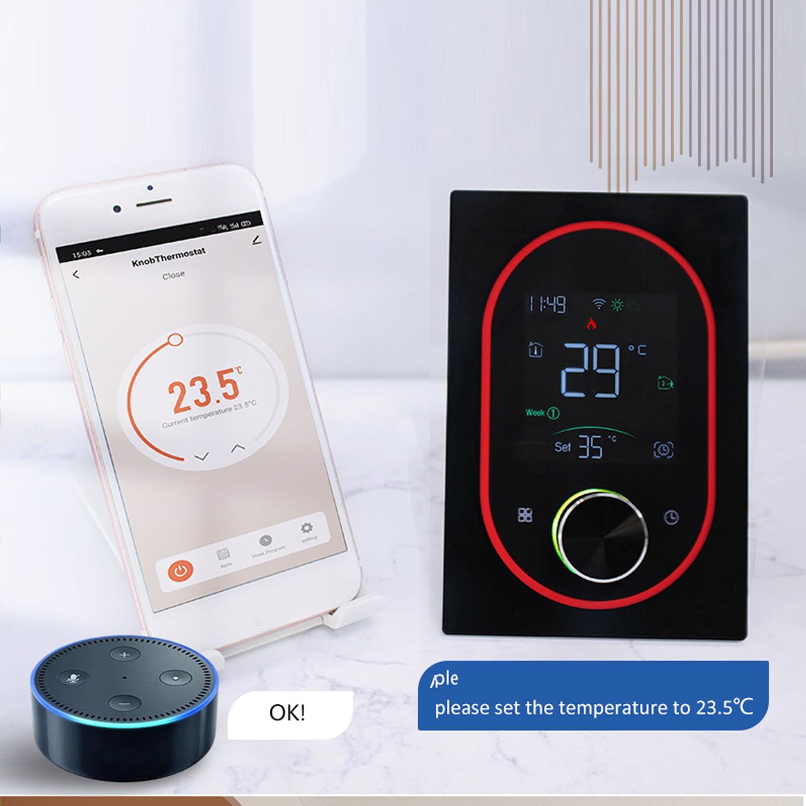 Termostato WiFi Inteligente para Calefacción Eléctrica