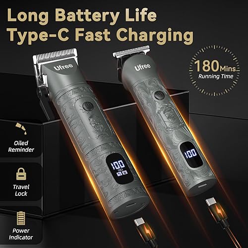 Ufree Beard Trimmer for Men with Hair Trimmer — bottom and base construction detail