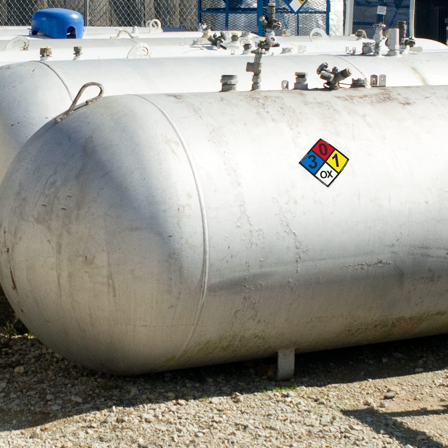 SmartSign - S-5542 NFPA Magnetic Sign Kit (Placard, Digits & Symbols) By | 10" Square 3M High Intensity Reflective Black/Blue/Red/Yellow on White