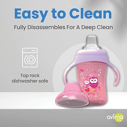 Miniatura 10 de Avima Bebés de boquilla suave de 10 onzas azul juego de 2 Azul / Patchwork, Rosa/Rebel Fun.