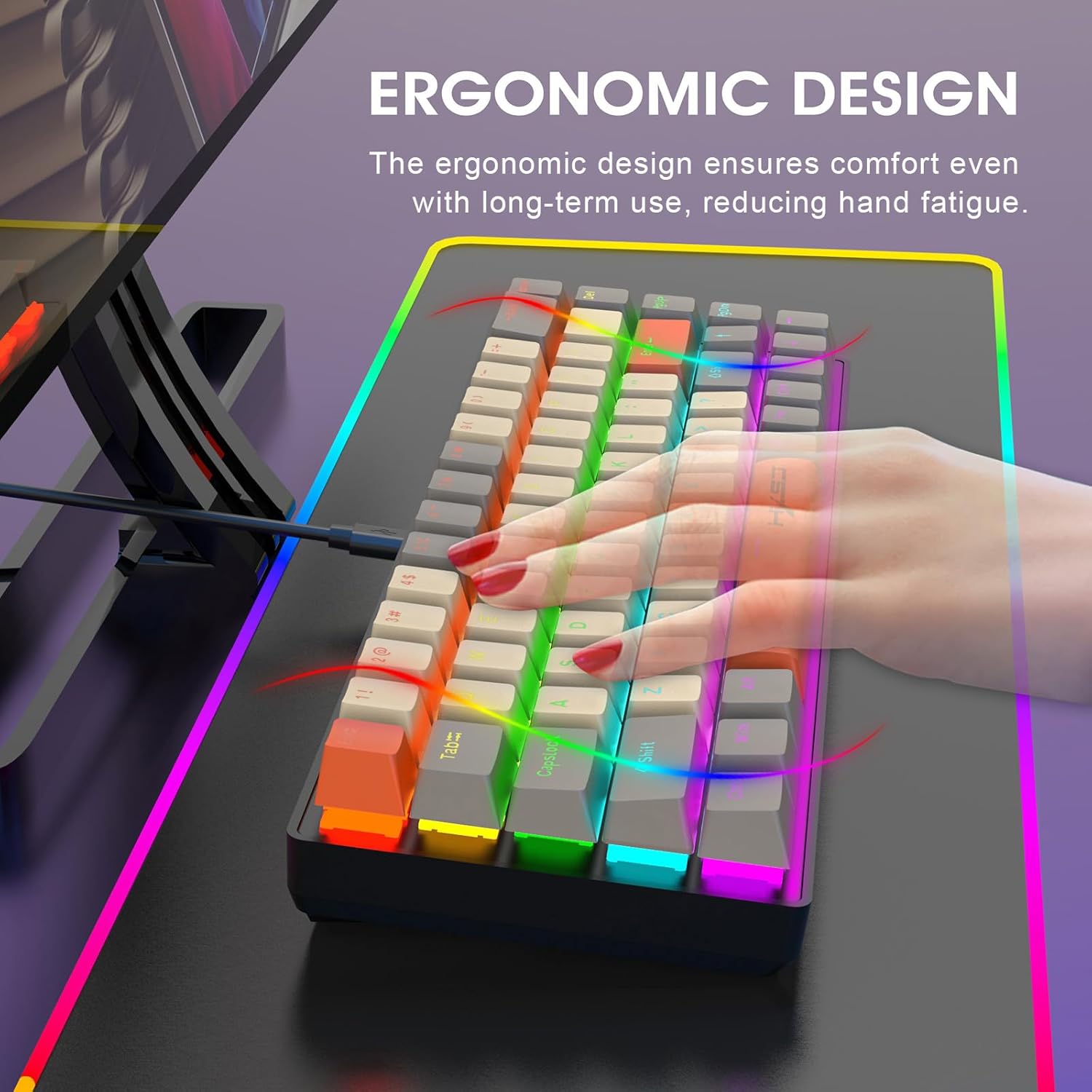 Ergonomic design of the Karlak K88 keyboard