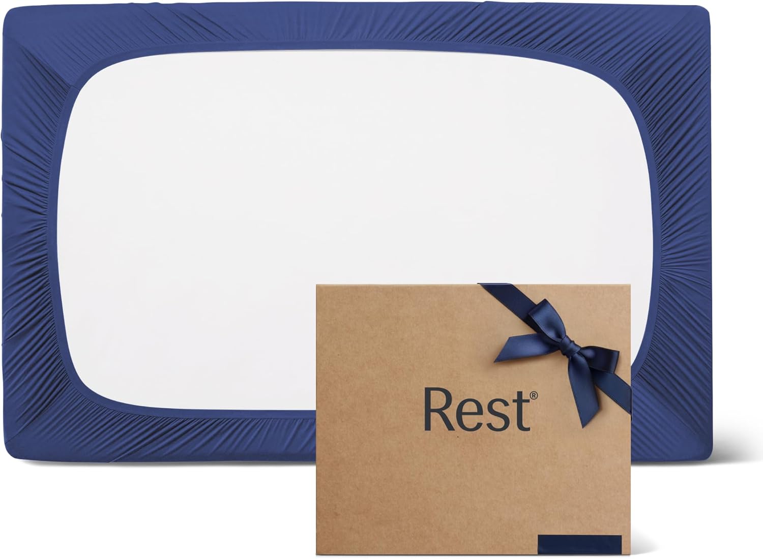 REST Evercool+ Fitted Sheet, Twin XL, Midnight Blue, 13" Deep (up to 15), Breathable Bedding for Hot Sleeper and Night Sweats, Bed Sheet with Ionic+ Self-Cleaning Silver Yarn for Sensitive Skin