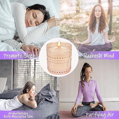 Miniatura 5 de Vela de rosa de sándalo, velas para el hogar, velas de lujo en tarro para mujer, vela perfumada de rosa, velas de regalo para mujeres, cera de soja