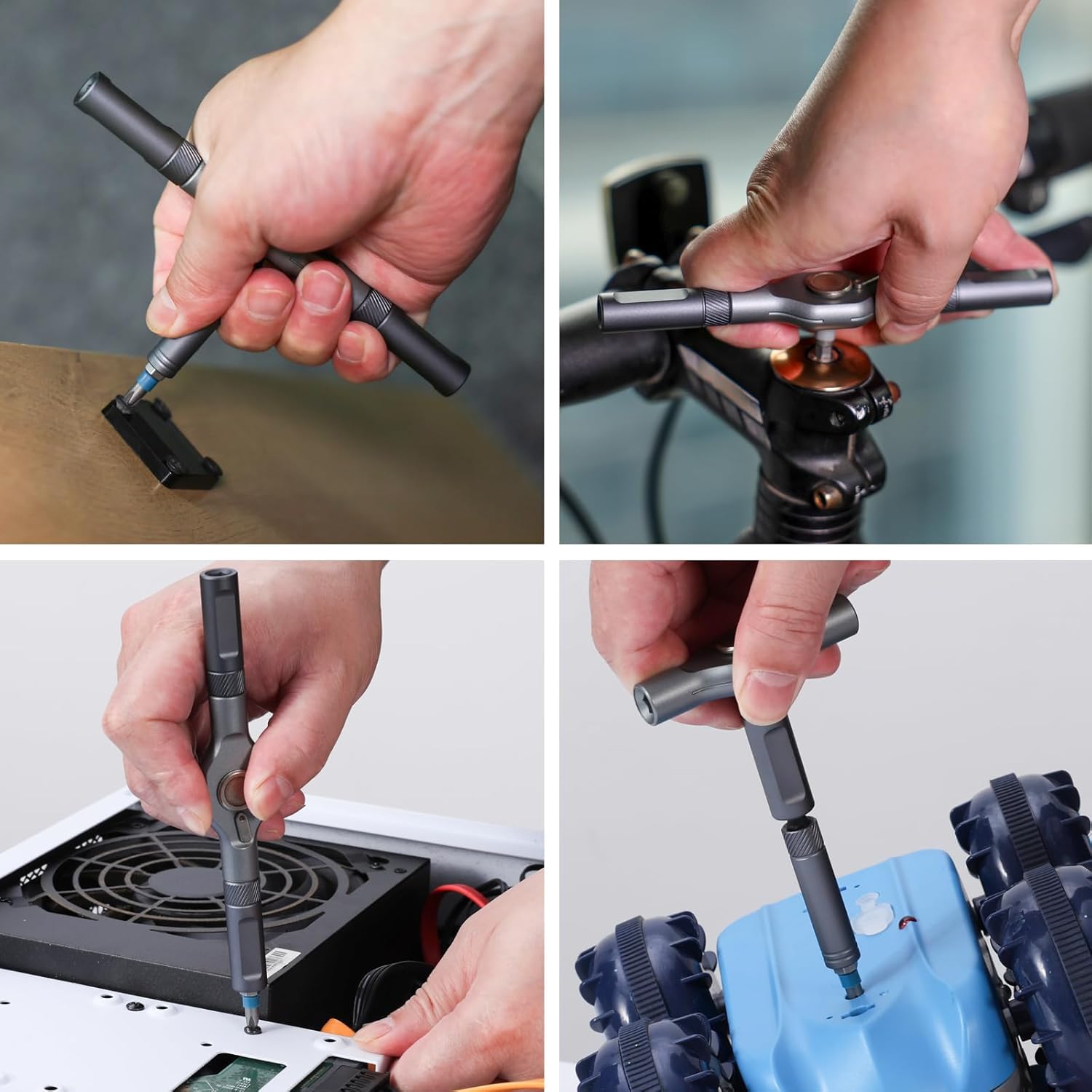 Destornillador de bricolaje 24 en 1, juego de destornilladores de llave de trinquete multiusos, multifuncional, extraíble, kit de destornilladores de precisión magnéticos