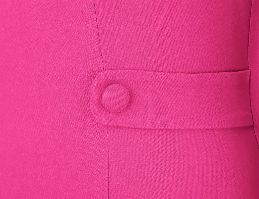 MUXXN Women's 1950s Retro 3/4 Sleeve V Neck Midi Sheath Vintage Cocktail Work Pencil Dresses - Image 7