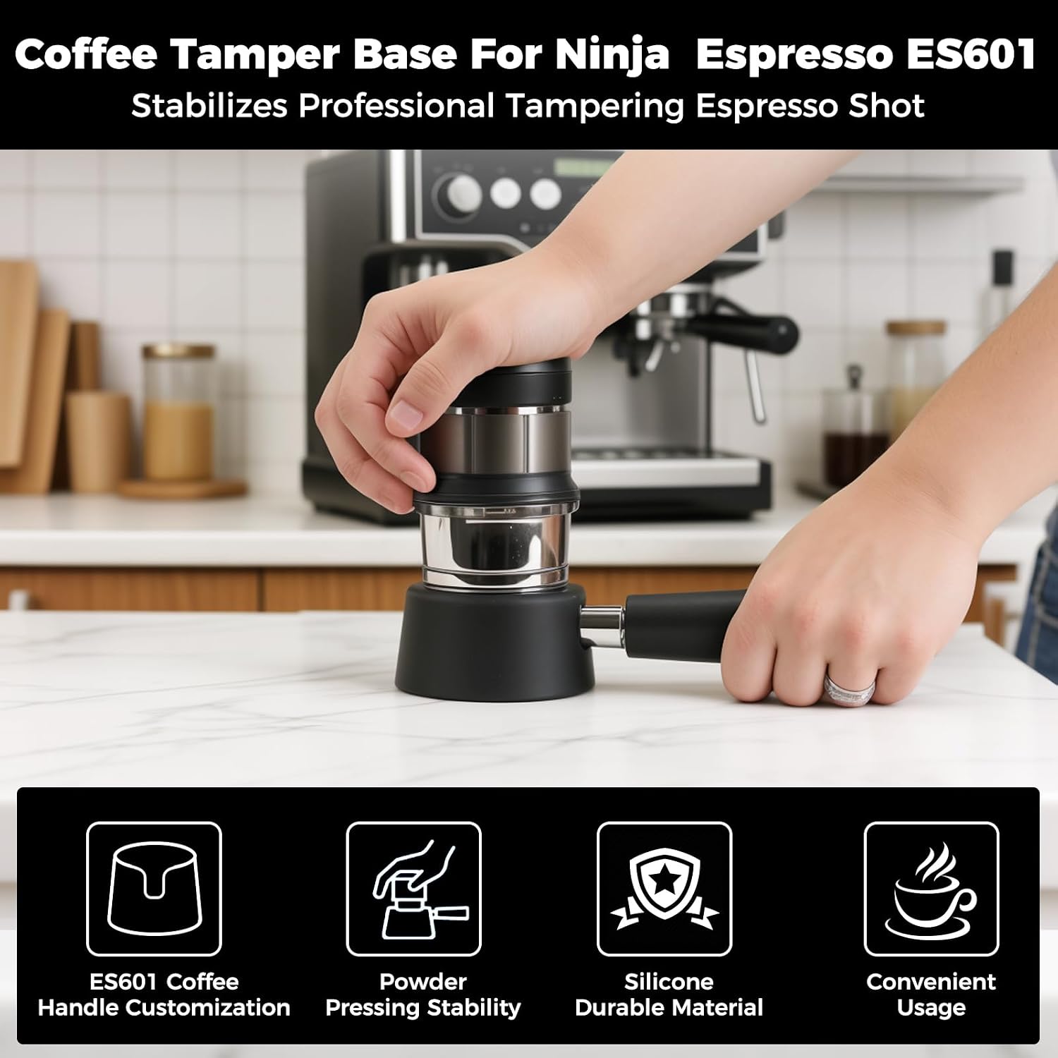 Silicone Portafilter Holder Compatible with Ninja Luxe Cafe ES601
