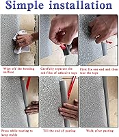 Vista 7 de Tira de transición de piso autoadhesiva para alfombras y pisos, tira de borde de transición suave