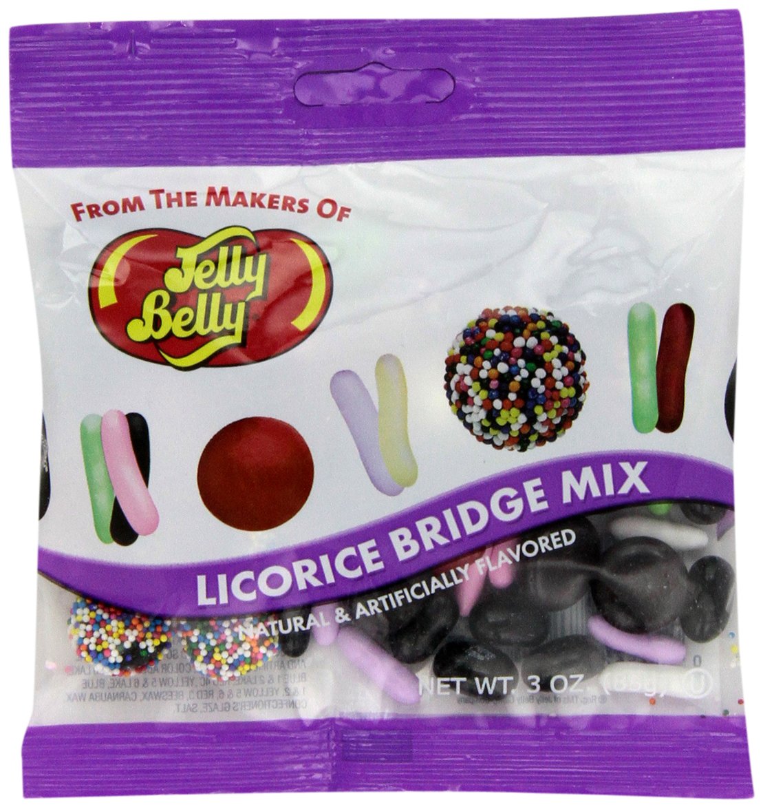 Jelly Belly Licorice Bridge Mix, 3oz, 12 Pack Snack Party Mixes Grocery