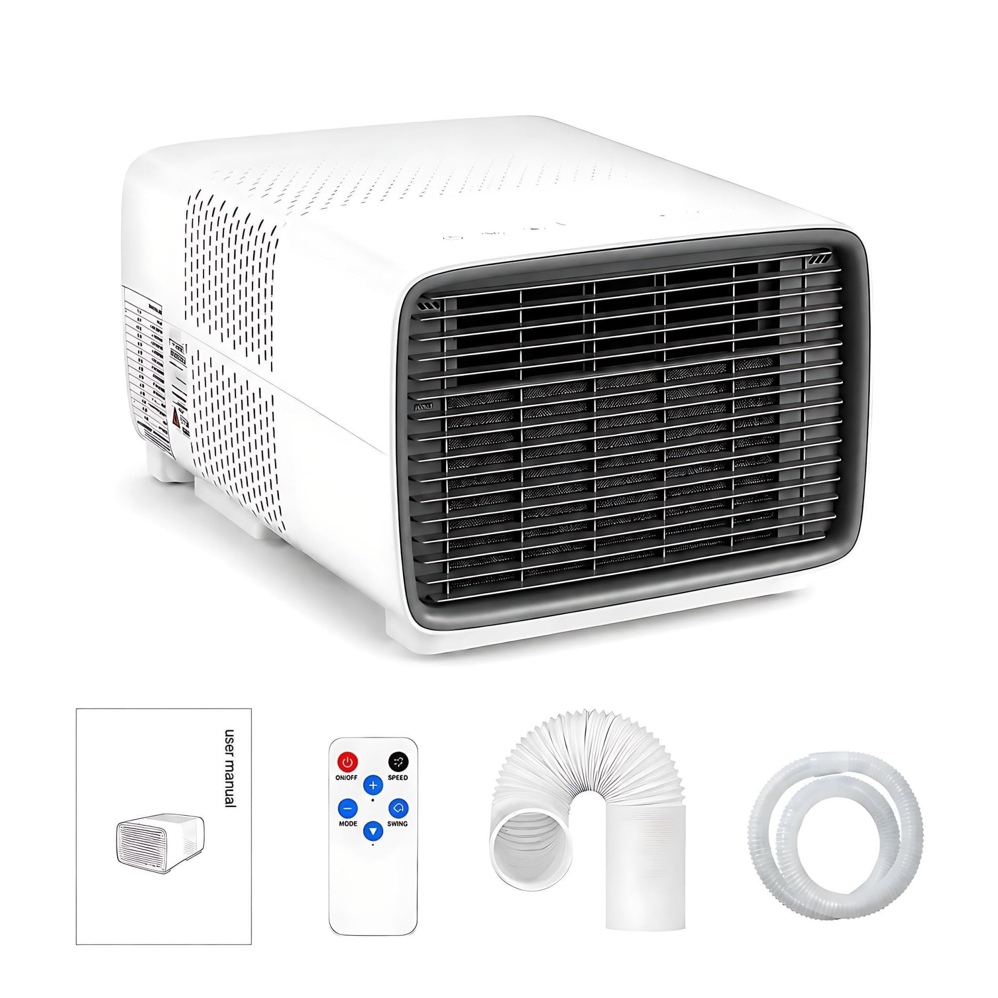 Portable Air Conditioner with Compressor Low Noise Smart Remote Control 3-in-1 Mini AC Unit for Bedroom & Office, Personal Cooling, Dehumidification