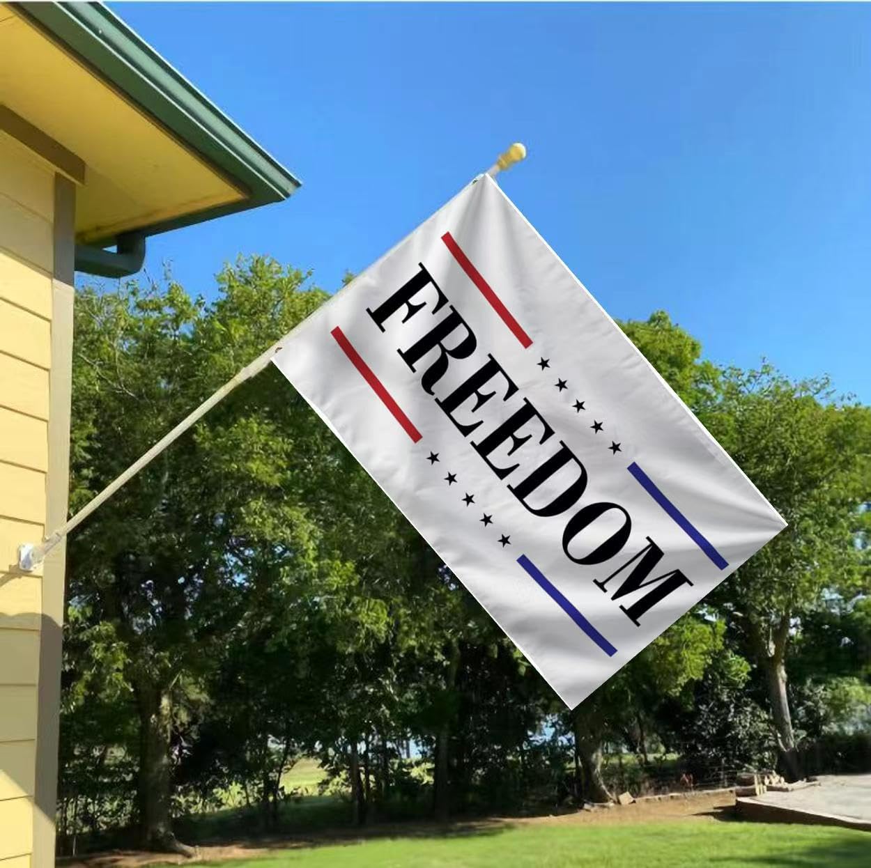 Charlie Kirk Freedom Flag 6x10 FT, 100D Freedom Flag,Double Stitched Outdoor and Indoor Decor Banner,UV Resistant Polyester Flags with Brass Grommets. (white, 6x10)