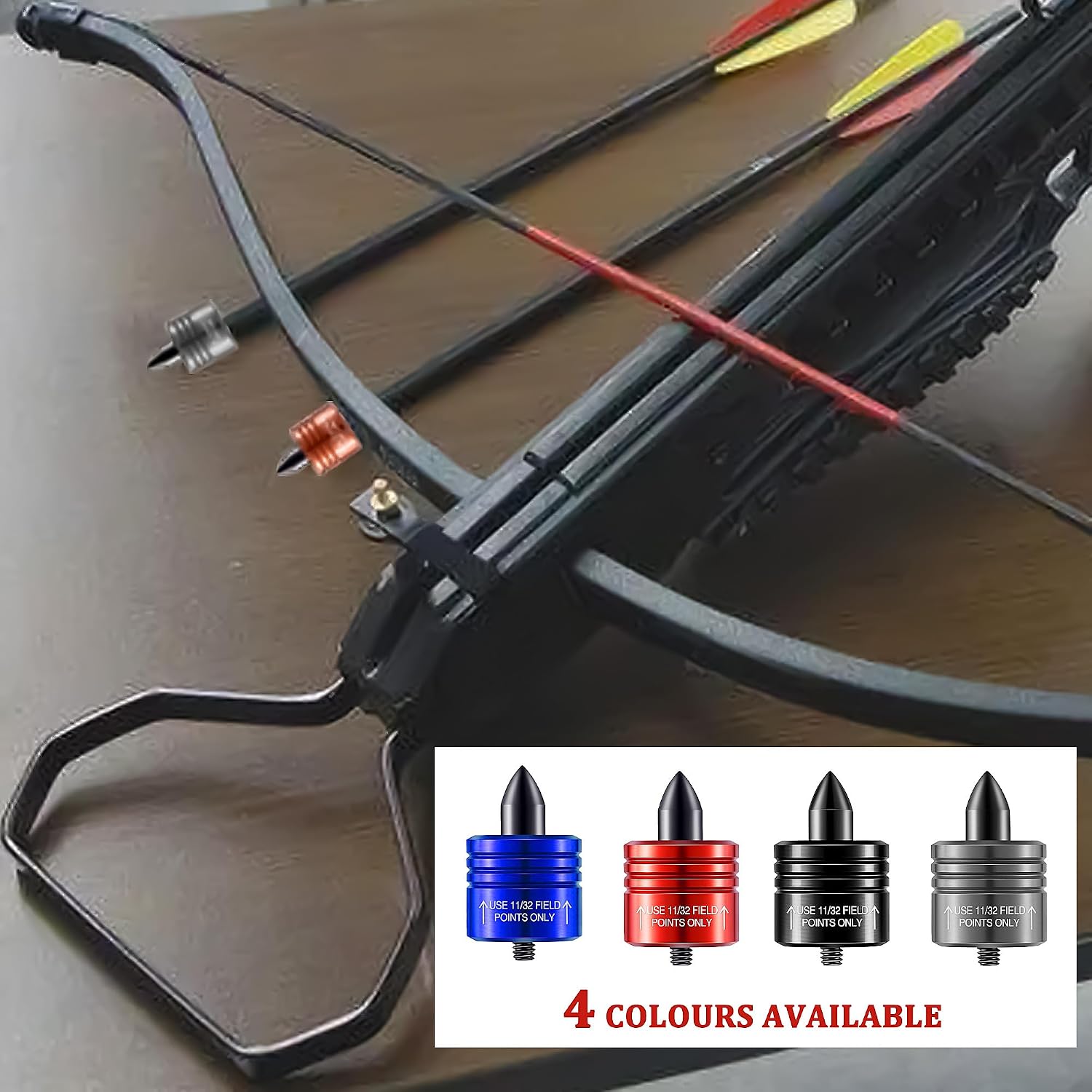 sntxmy Crossbow Bolt Decocking Heads - 2 Pieces Universal Fit for Hunting and Competition Crossbow Arrows - Arrow Release for Recurve and Compound Bows& Point Crossbow Decocking Tips. image 5