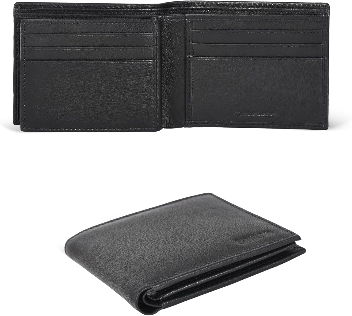 ESTALON Cartera de Cuero Delgado para Hombre Diseño Minimalista