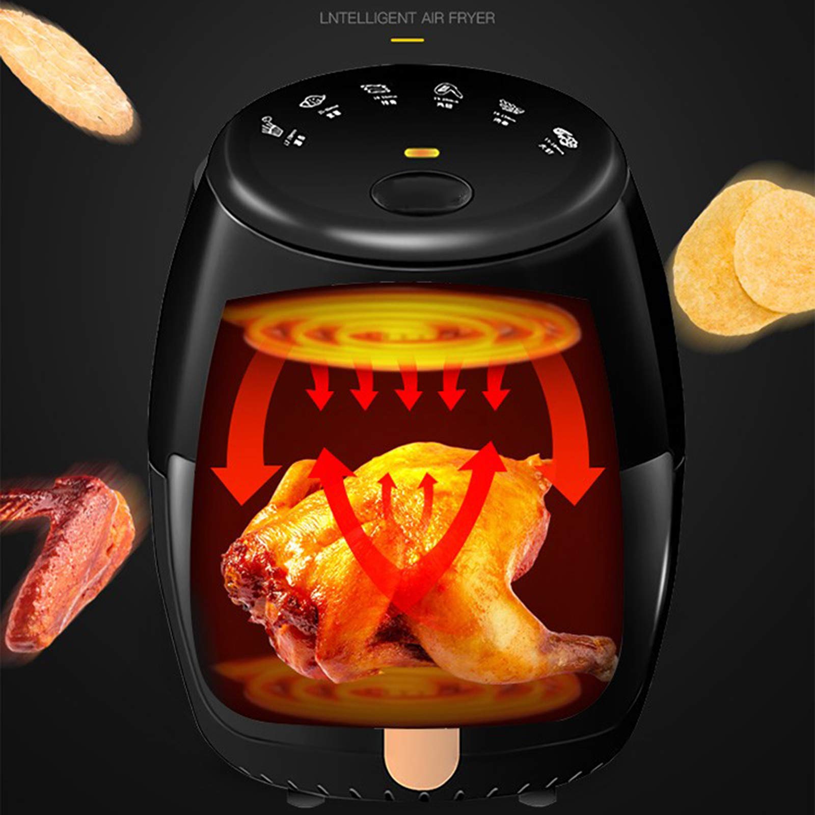 1000W2.3L bezolejowa frytownica powietrzna frytownica zdrowotna kuchenka do pizzy cyfrowy termostat elektryczna frytkownica wielofunkcyjna frytownica powietrzna kurczak