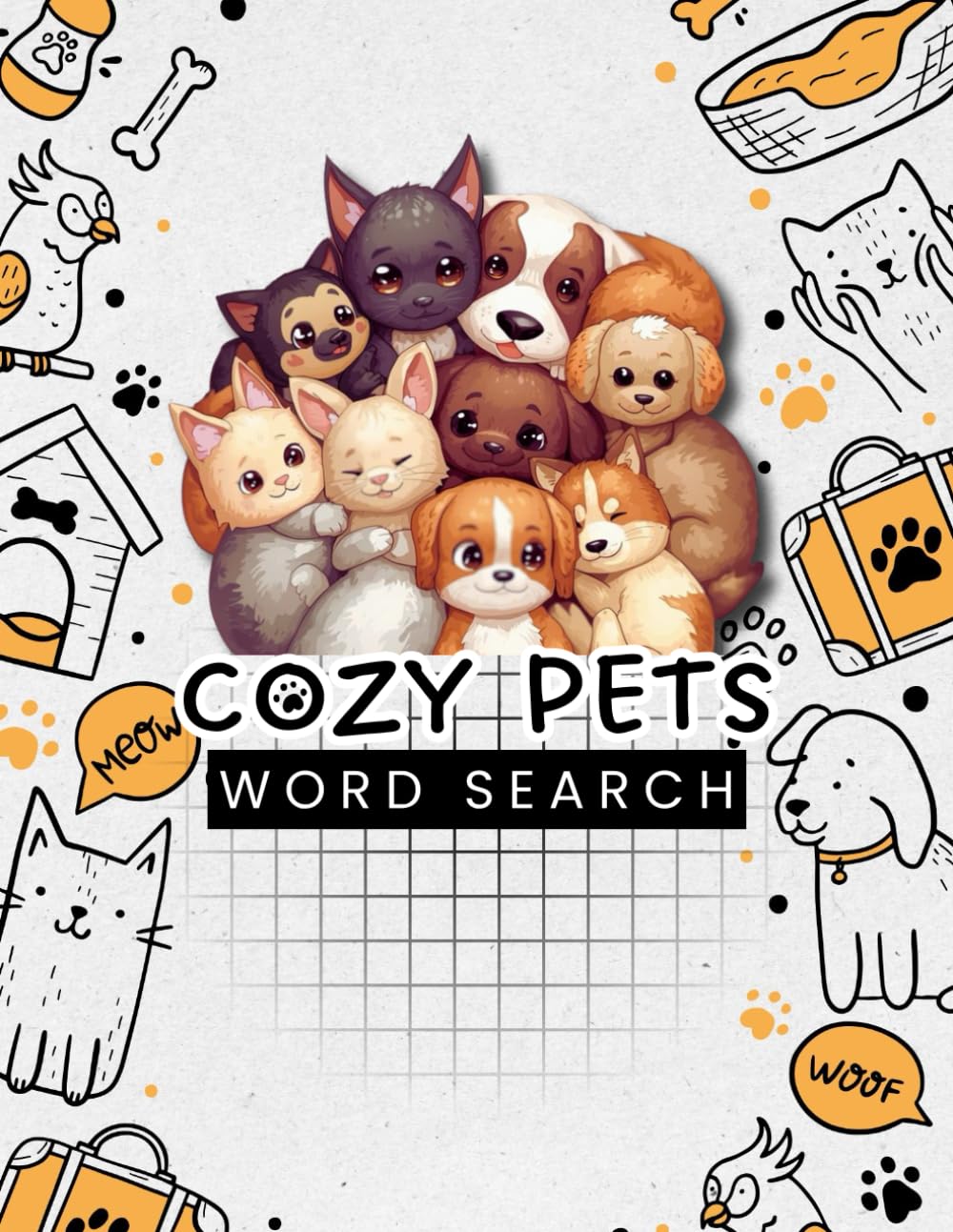 Cozy Pets Word Search: Adorable Finds for Cat, Dog & Animal Lovers
