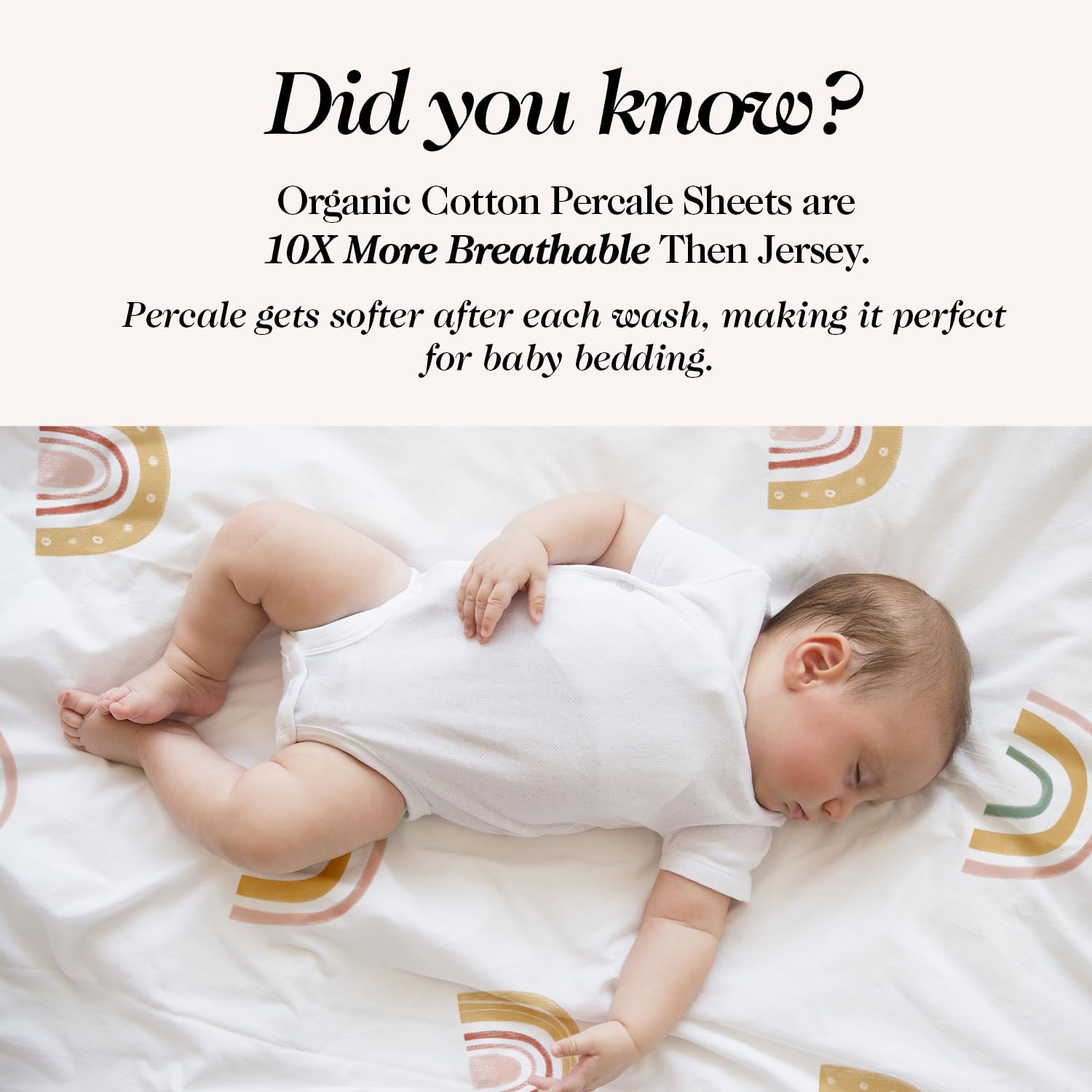 100% Organic Cotton Baby Crib Sheets (3-Pack), GOTS Certified, Soft Fitted Sheets for Mini Mattress & Pack n Play - Image 2