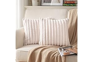 jojusis Pack of 2 Faux Fur Plush Decorative Throw Pillow Covers