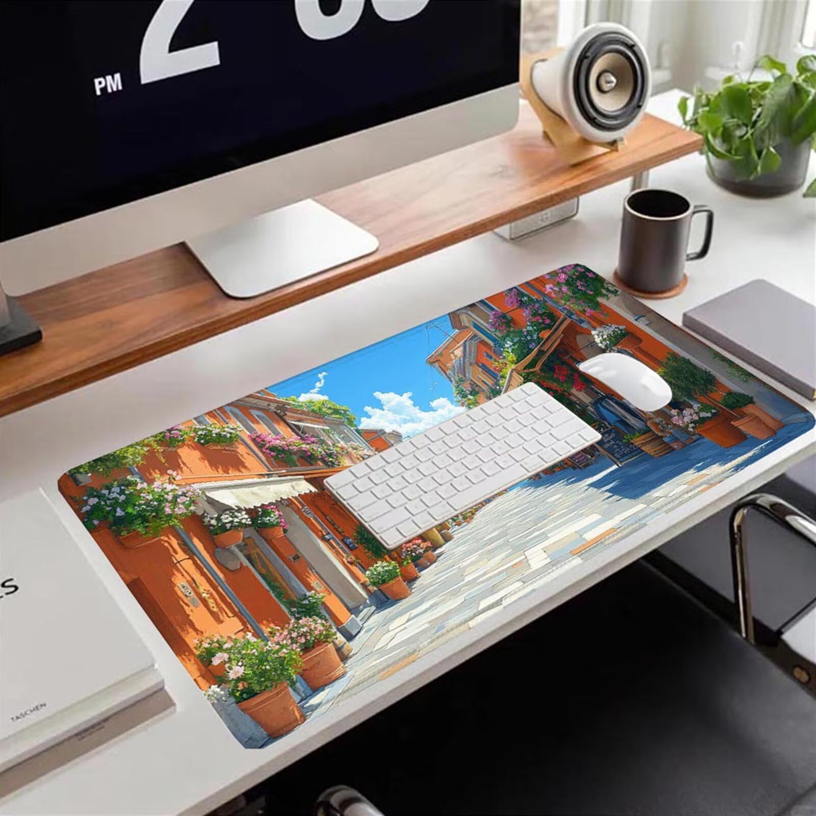 Gamingowa podkładka pod mysz 1200 x 600 x 3 mm, XXL, wodoszczelna, odporna na ścieranie, z przyszytymi krawędziami, niebieska, podkładka na biurko, poprawia prędkość i precyzję, pod laptopa, komputer