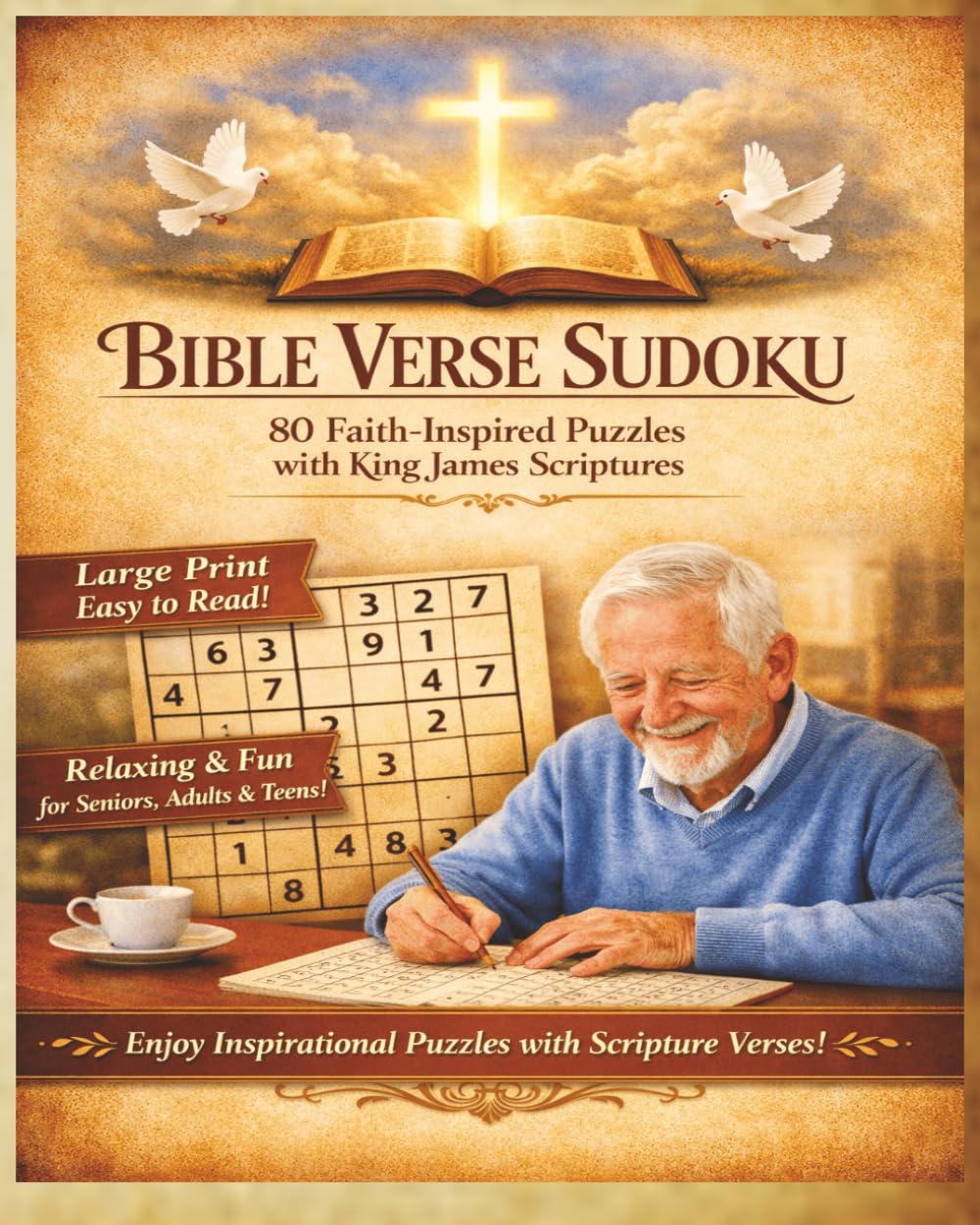 BIBLE VERSE SUDOKU: 80 Faith-Inspired Puzzles with King James Scriptures