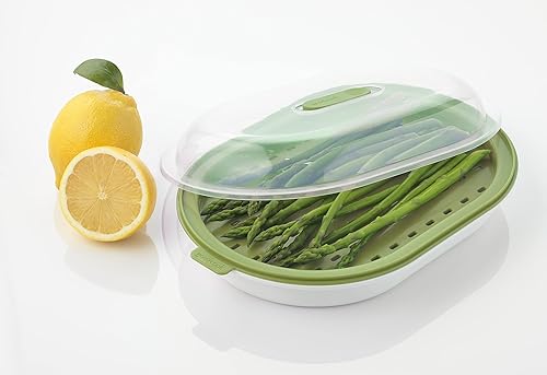 Miniatura 11 de GoodCook Vaporizador diario para microondas – Cocina de verduras y pescado, utensilios de cocina para microondas conserva vitaminas y nutrientes,