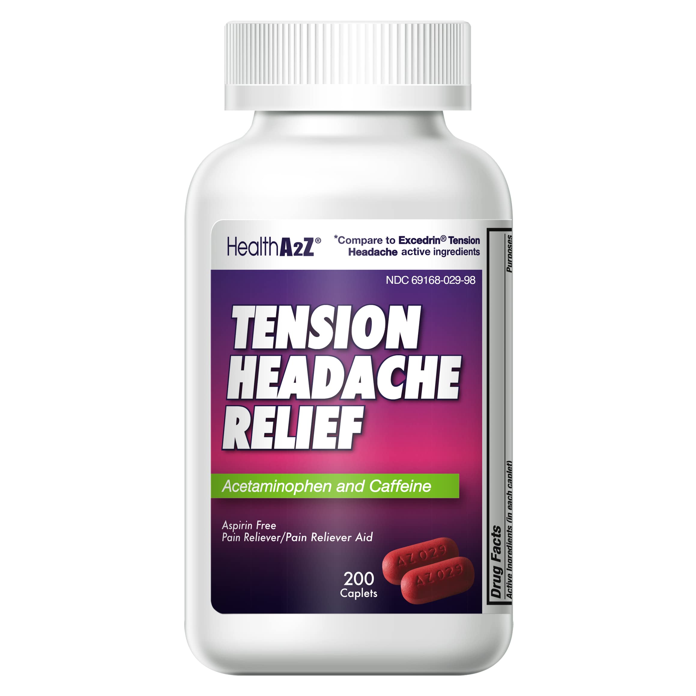 Buy HealthA2Z Tension Headache Relief, Aspirin Free, Compare to
