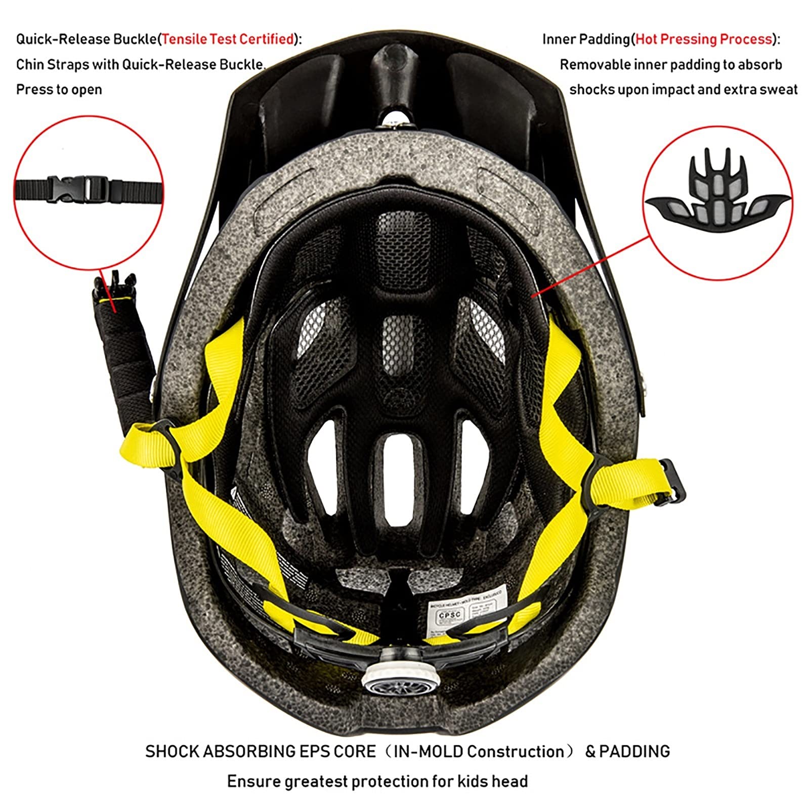 G&F Kask rowerowy Kaski rowerowe dla dzieci/chłopców do jazdy na rowerze skuter regulowany 54-57 cm (kolor: fioletowy, rozmiar: 54-57)
