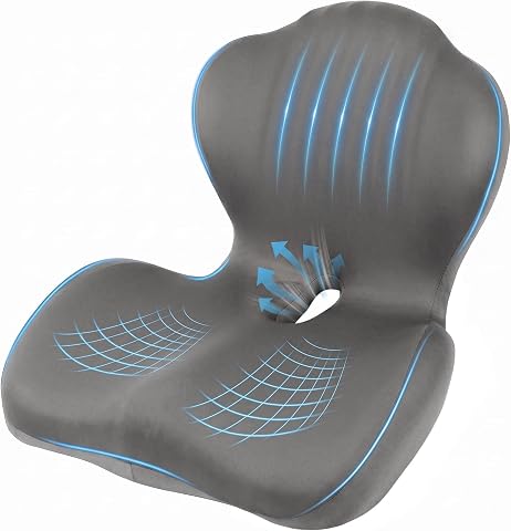 Car Seat Cushion Office Chair Cushion with Lumbar Support...