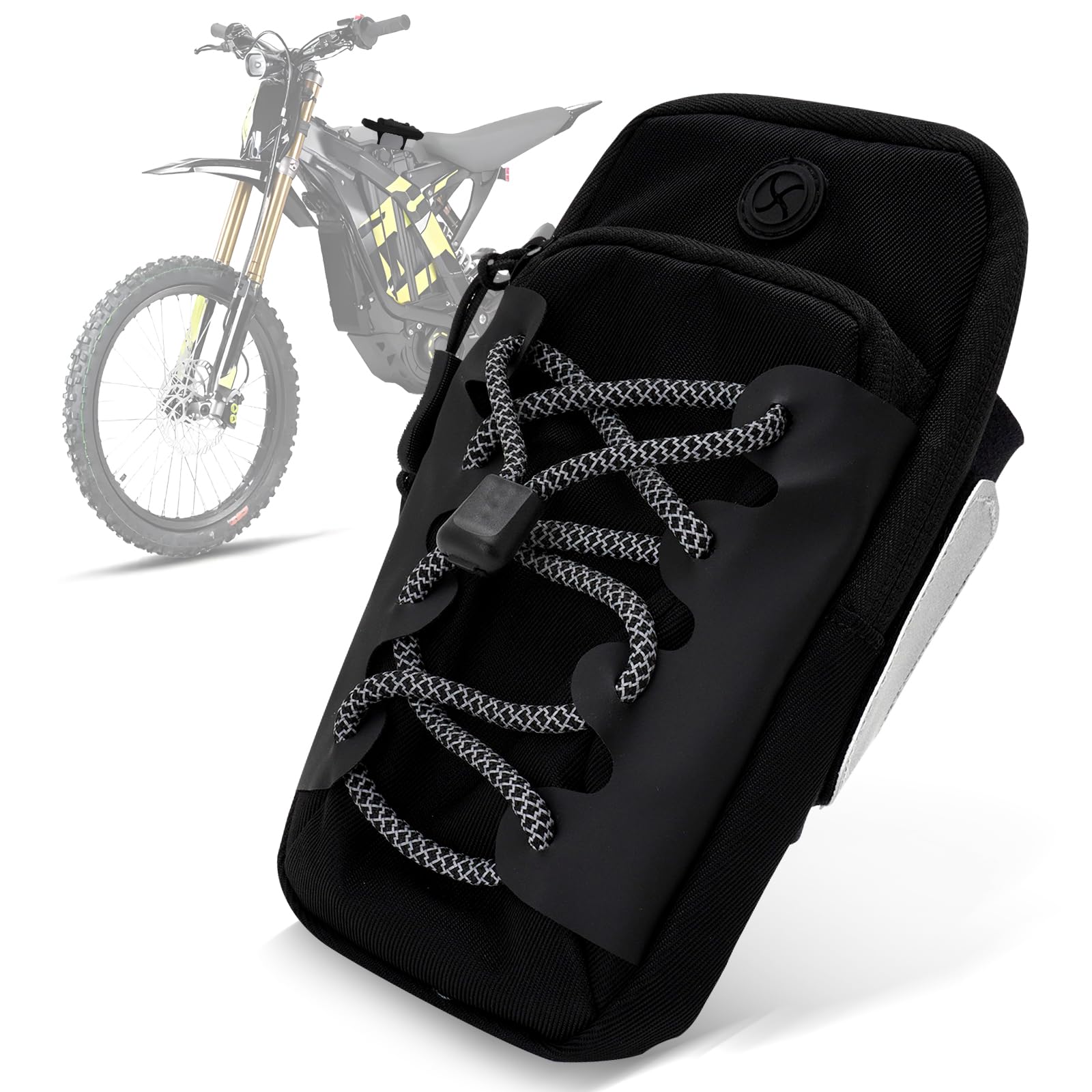 AnXin Electric Dirt Bike Handlebar Bag Motorcycle Battery Cover Storage Bag for Surron Sur-Ron S/X Light Bee S/X Segway X 160/X 260 E-Bike（Black）