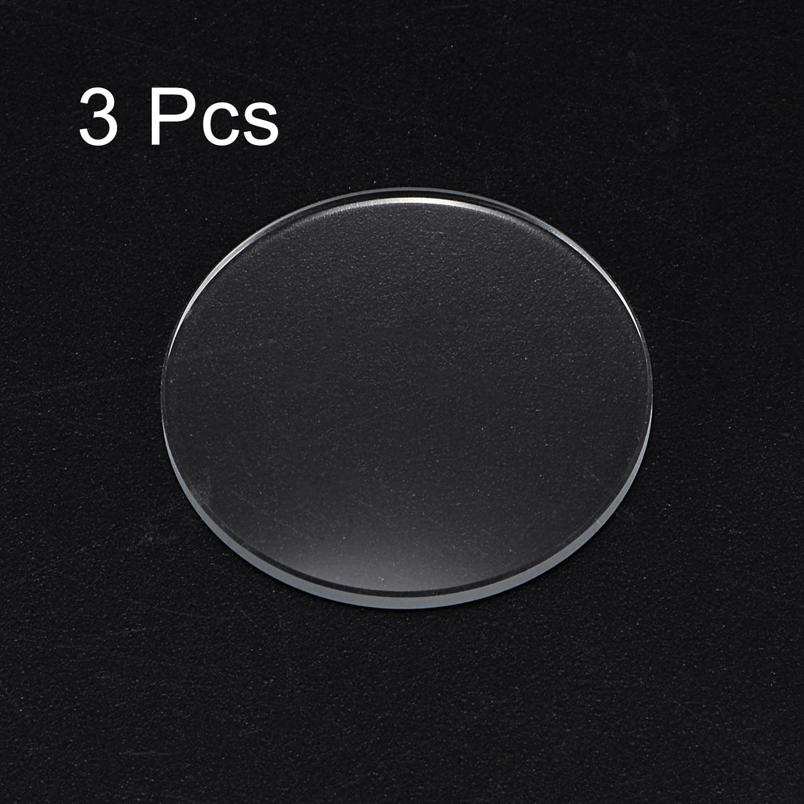 QUARKZMAN 3Pcs Verre de Montre 24mm Dia 1.5mm Épaisseur Simple Dôme Rond Lentille en Cristal Clair de Remplacement pour Horloger Réparation