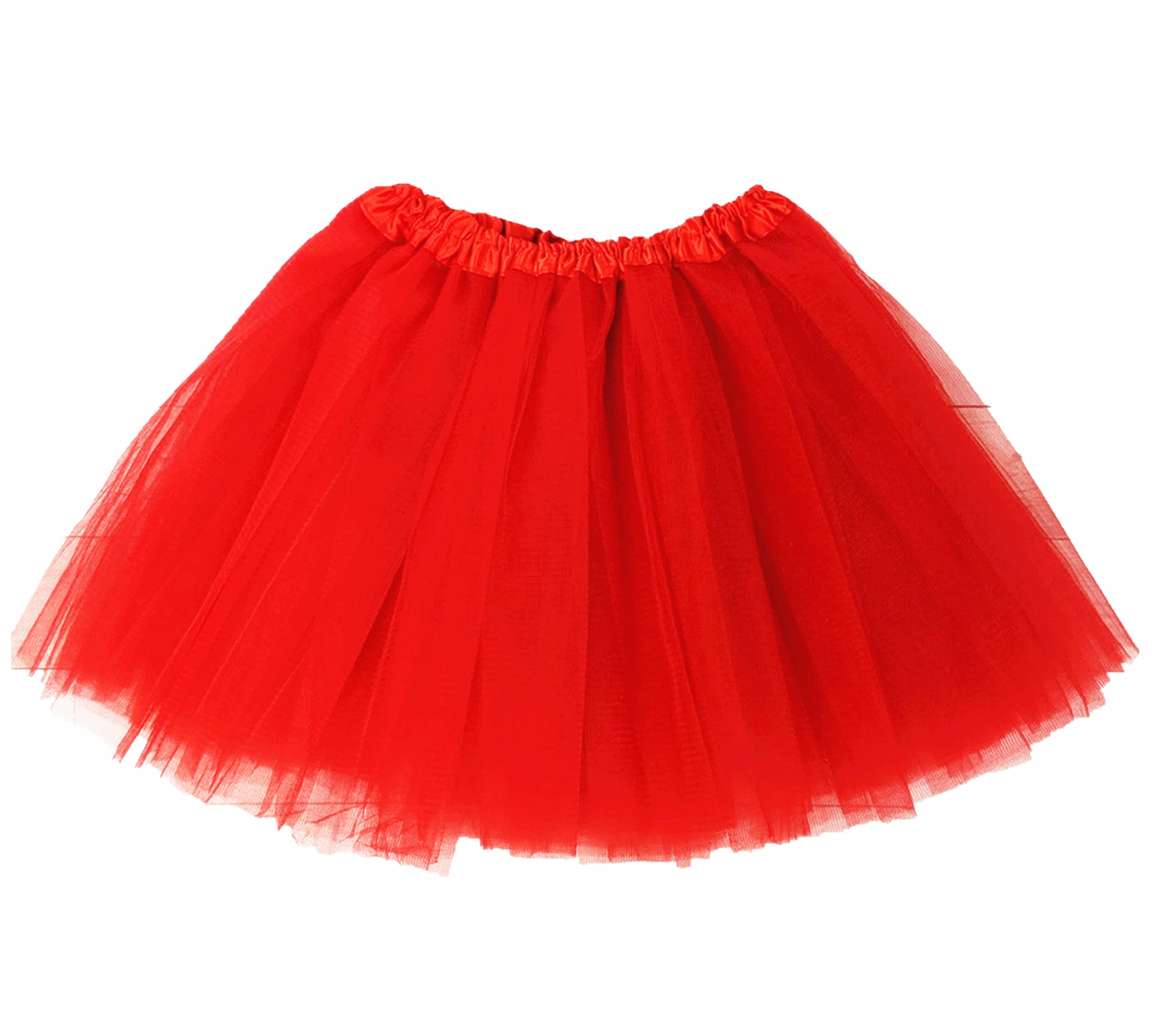 A Liittle Tree -New Ladies Girls Women Tutu Skirts Dress Up Fancy Dress Party Hen Party (RED)