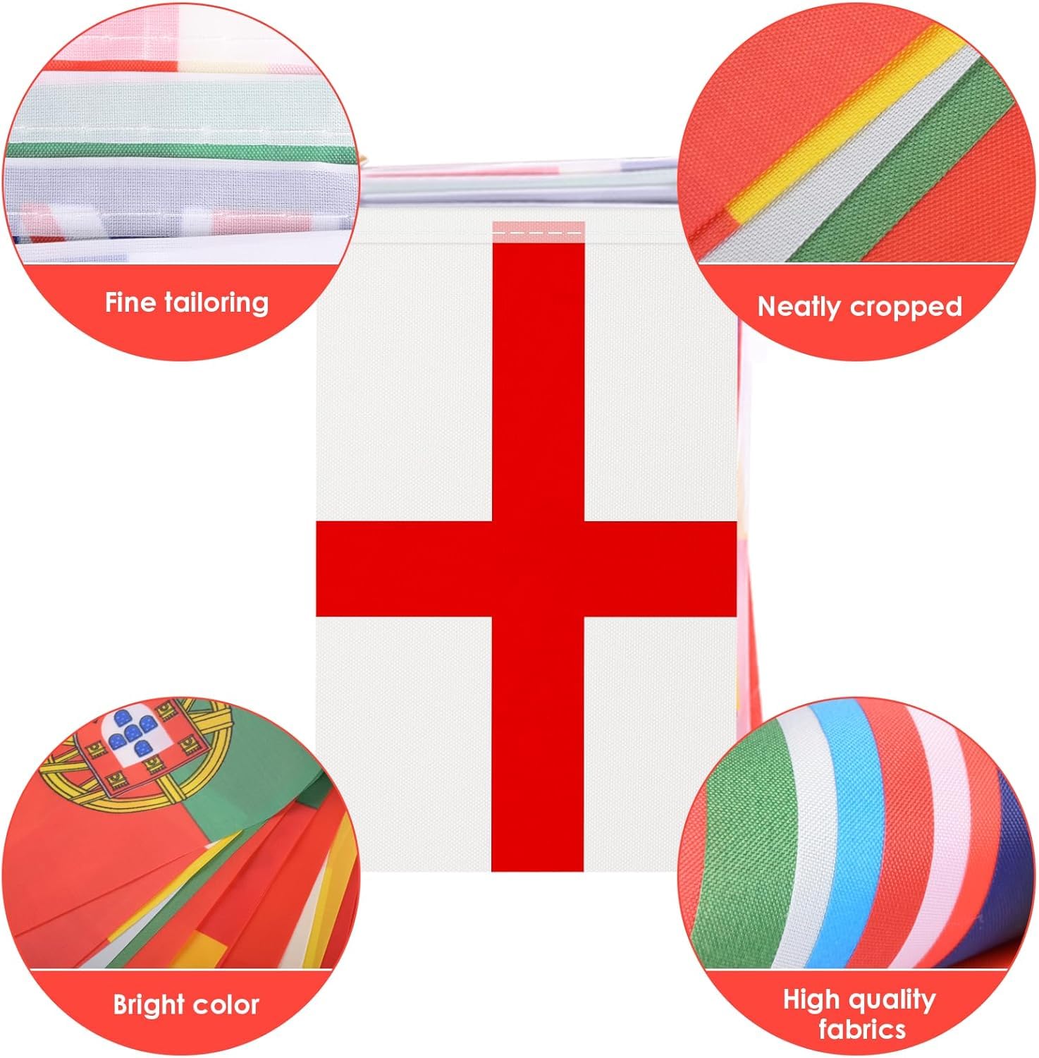 AhfuLife 1 Pack World Flag Bunting for World Cup Party Decorations 2026 - Image 3