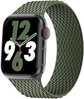 Vista 19 de Silicone Braided Solo Loop Compatible with Apple Watch Band 38mm 40mm 41mm 42mm 44mm 45mm 46mm 49mm, Stretchy Elastic Sport Strap Compatible for
