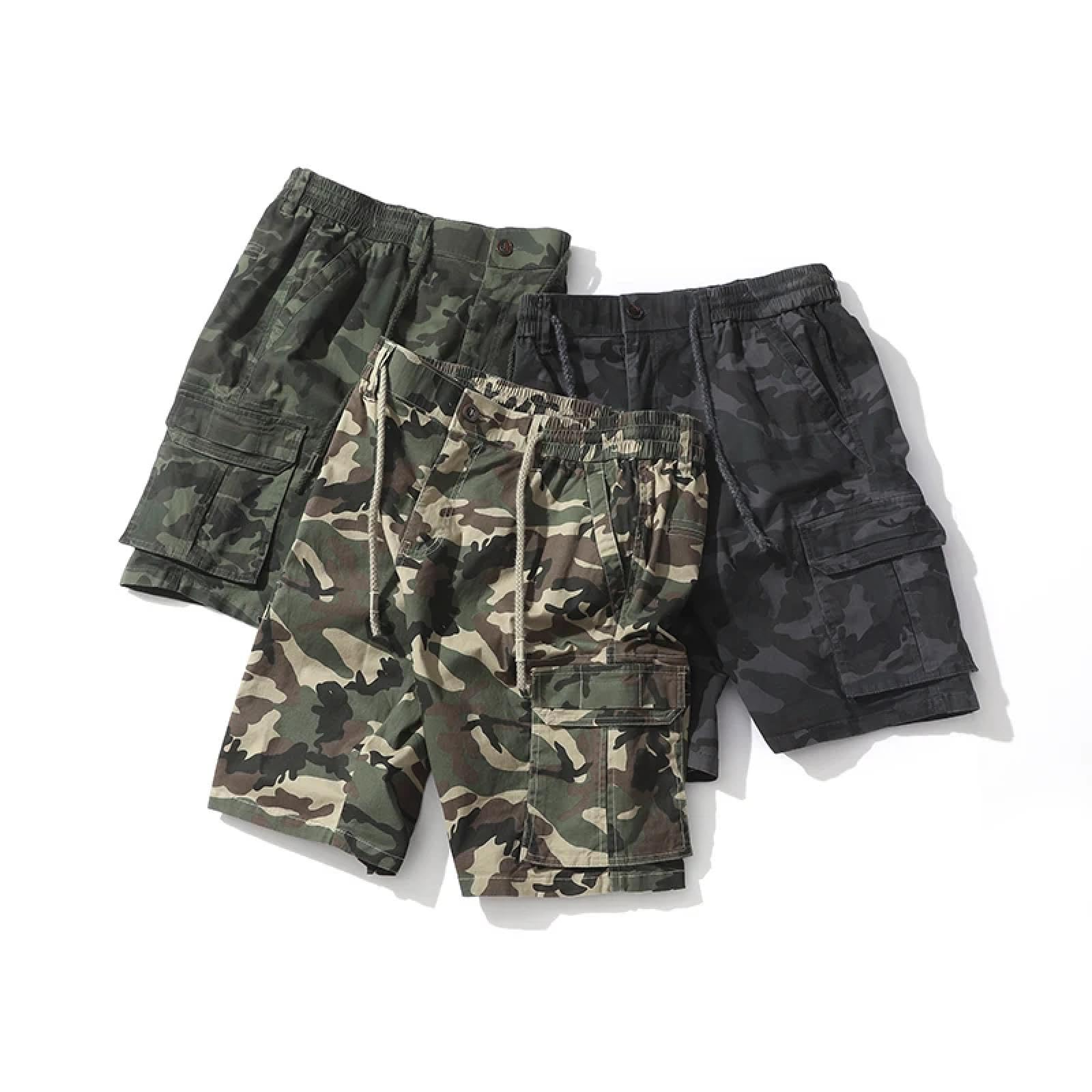 Pantaloncini Uomo Cargo Tasche Activewear All'aperto Corsa Casual Estate Mens Cargo Shorts