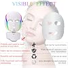 7 Renkli LED Maske, Yüz Maskesi LED 7 Renk Yüz Cilt Bakım Maskesi Taşınabilir SPA Yüz LED Maske Boyun, Beyaz