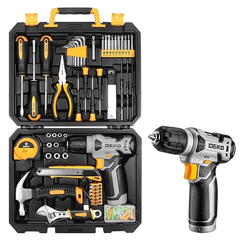 DEKO Caisse a Outil Avec Perceuse Visseuse Multifonction Sans Fil