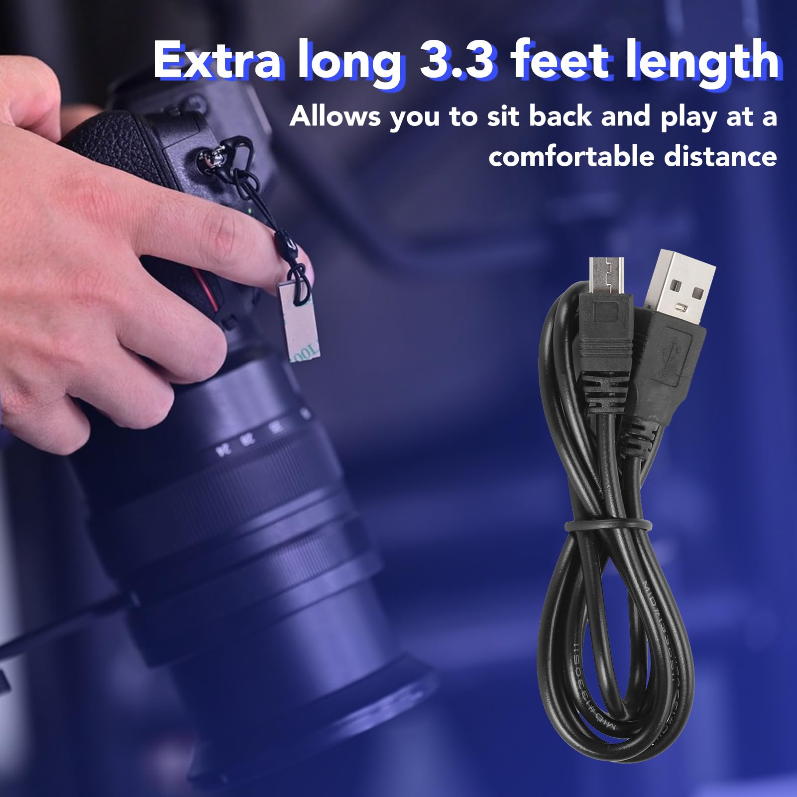 Lot de 10 Câbles de Chargement pour Manette Taux de Transfert Haute Vitesse de 480 Mbps, 1 M de Long pour Slim, PS Move, Téléphones, Appareils Photo, TI 84 Plus CE