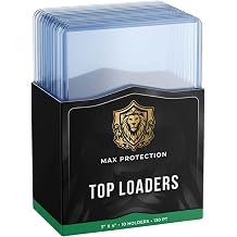 ماكس حماية 130 pt أعلى لوادر للبطاقات - 100 عدد - قسط 3 x4 بوصة بطاقة التداول Toploaders - حماية البيسبول الخاص بك وبطاقات الرياضة مع هذه الكريستال واضح من البلاستيك الصلب الأكمام حماة