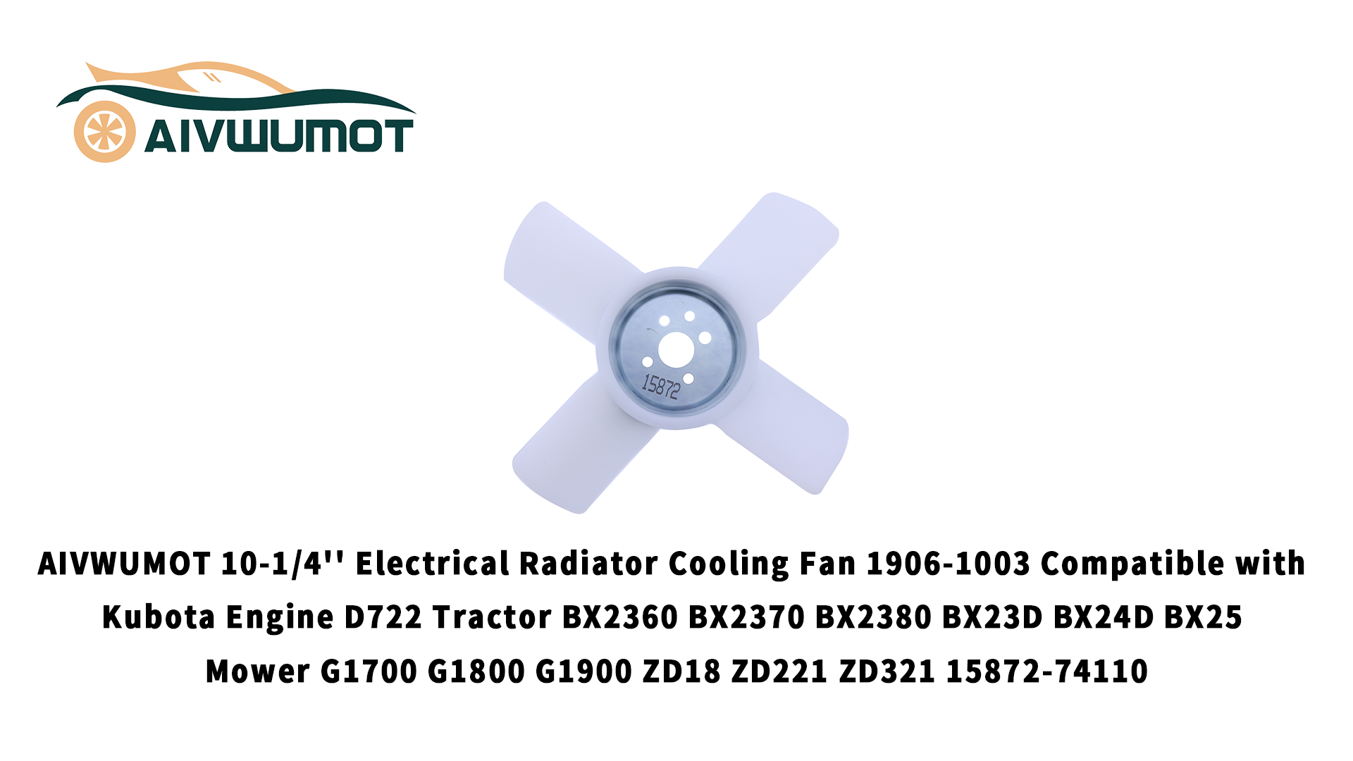 Tractor Radiator Fan 10.24 Inch Tractor Fan Radiator Cooling Fan For Kubota Tractors ...