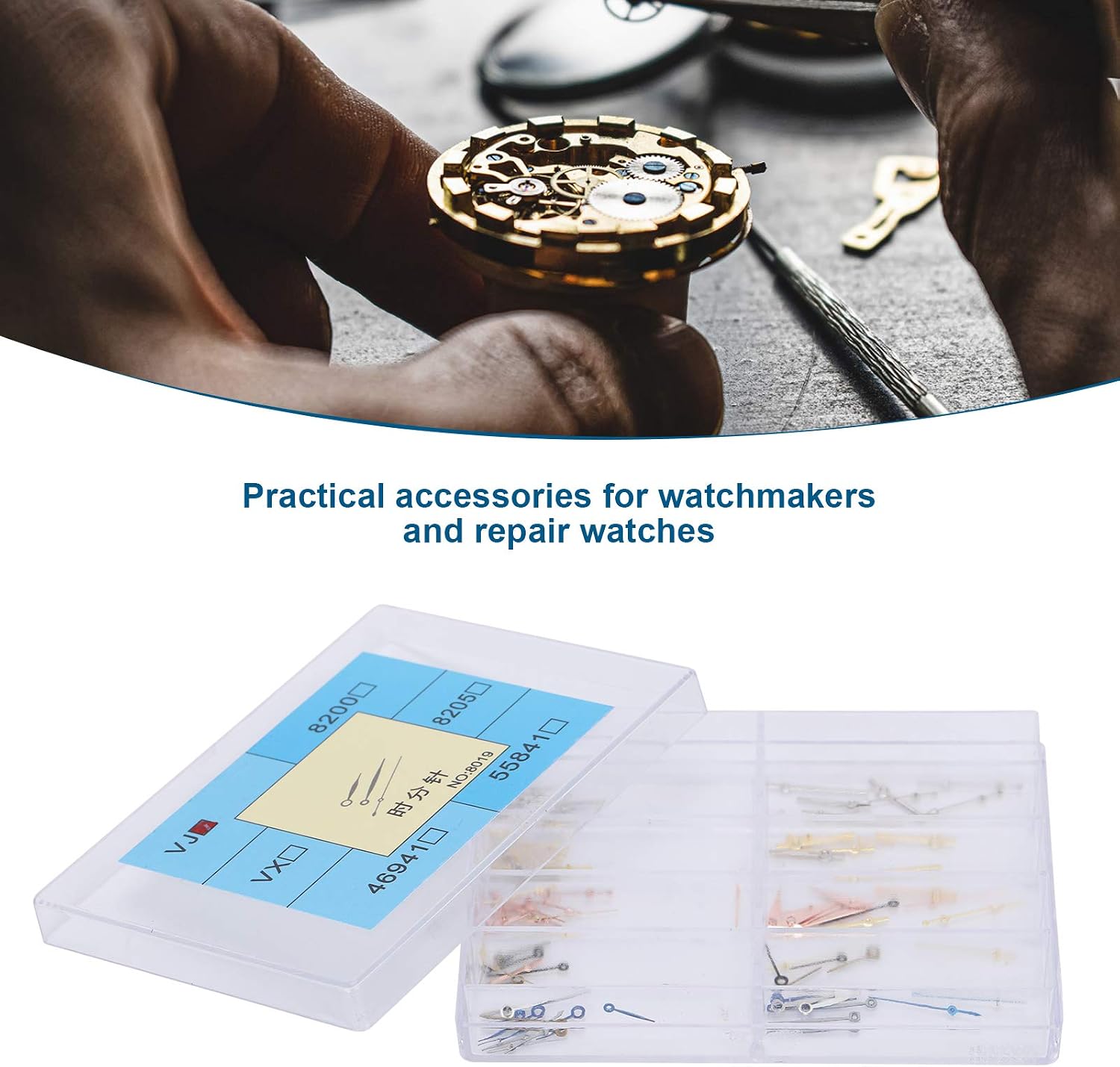 ZJchao Watch Hand, Watch Piece and Parts Watch Hour Minute Second Hands Set Alloy Replacement Watch Hands Kit for Watchmaker Repair Parts