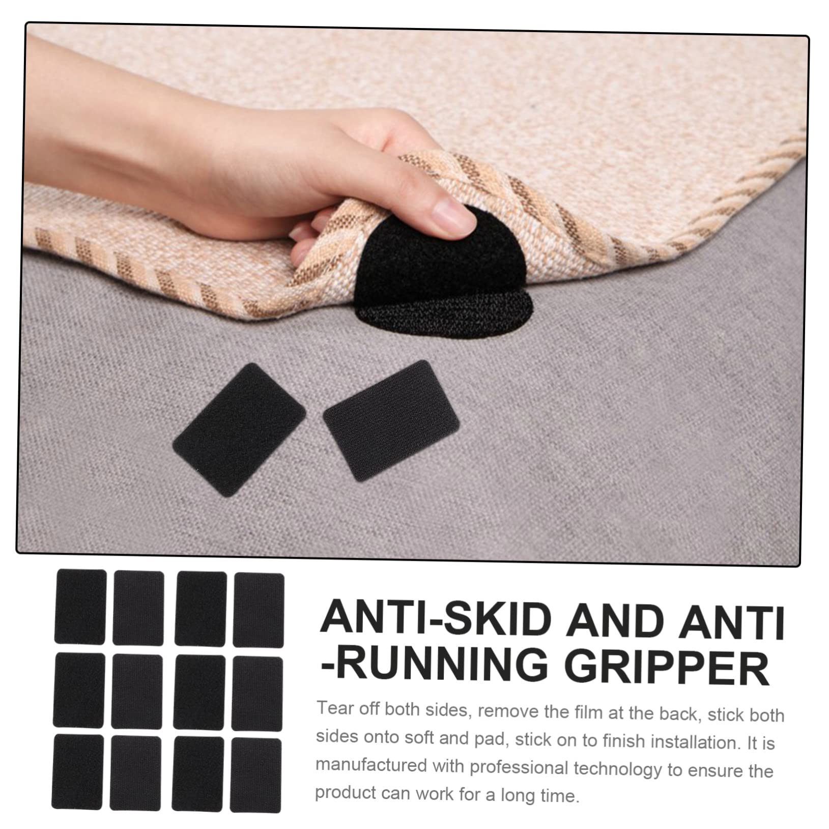 IMIKEYA 48 Pièces Pince à Tapis pour Planchers De Bois Franc sous-Tapis Ruban Adhésif pour Tapis Non Tapis Stickers Tapis Antidérapant pour Matelas Tapis De Sol Coussin Antidérapant PVC