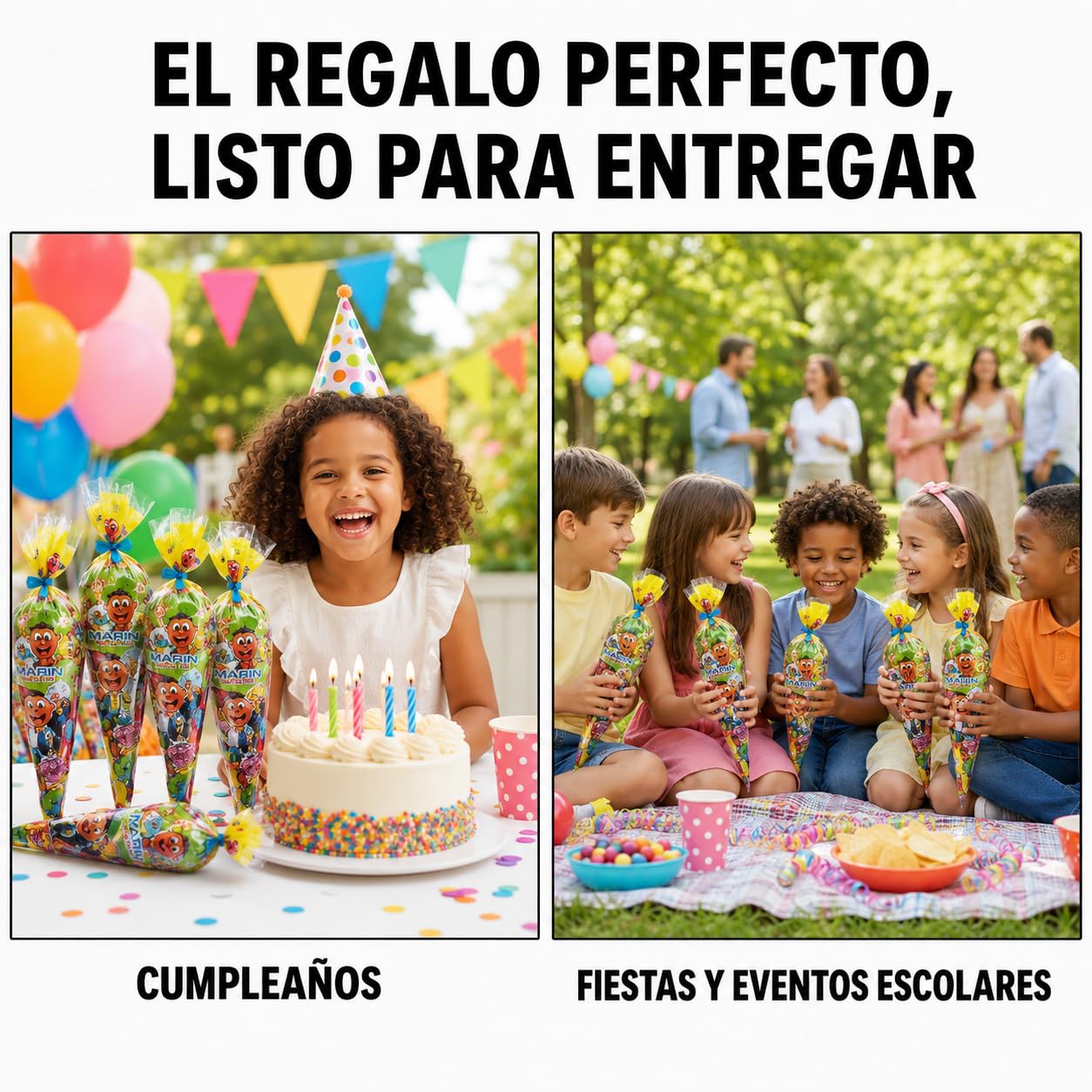Bolsas Chuches Cumpleaños Gominolas Infantiles Surtidas Sin Gluten Fiesta Niños Regalo Piñata