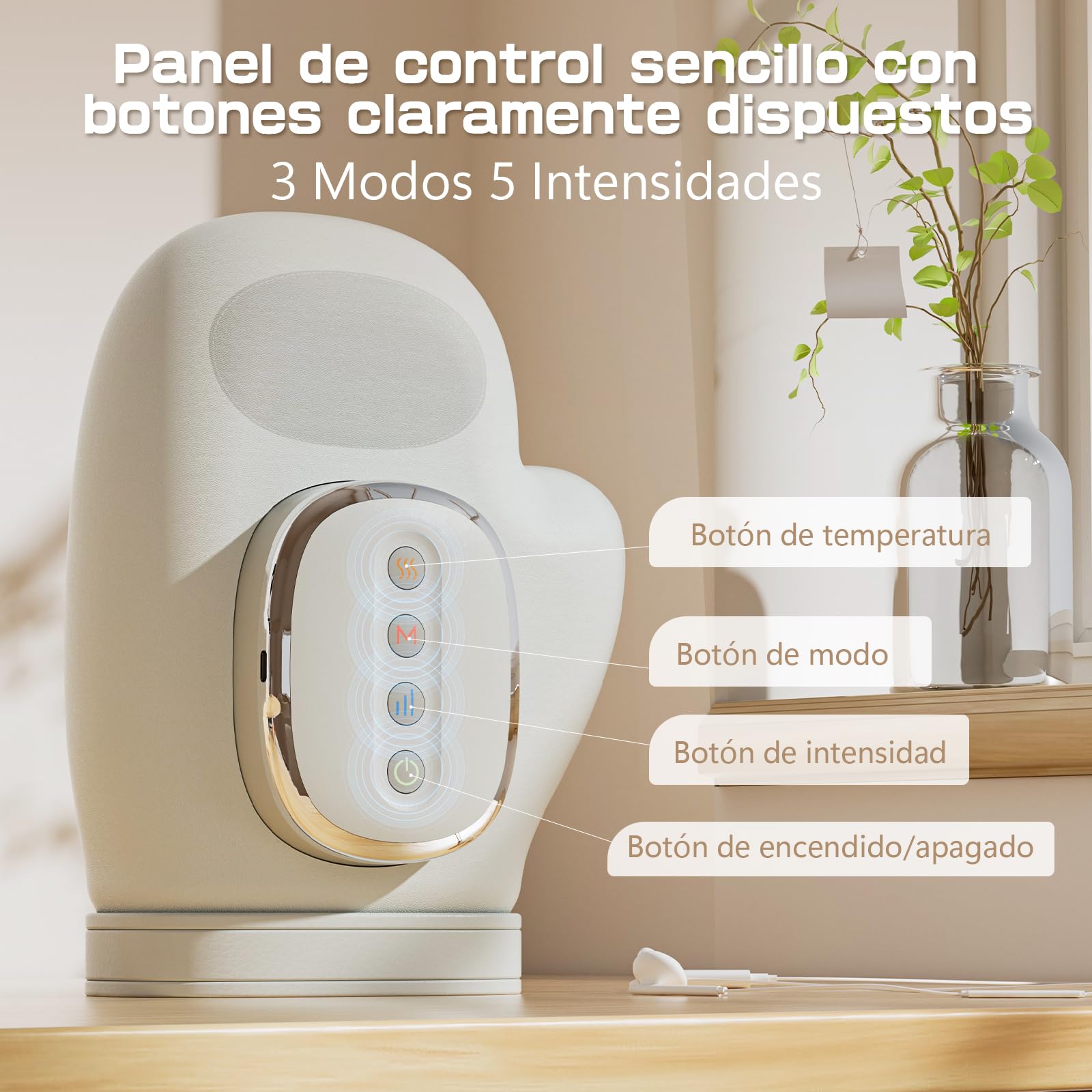 Masajeador de Manos Eléctricos Inalámbrico con Calor y Compresión, Masaje Dedos, Muñecas y Palma, 3 Modos 5 Niveles, Regalo para Hombres y Mujeres, Relaja las Manos