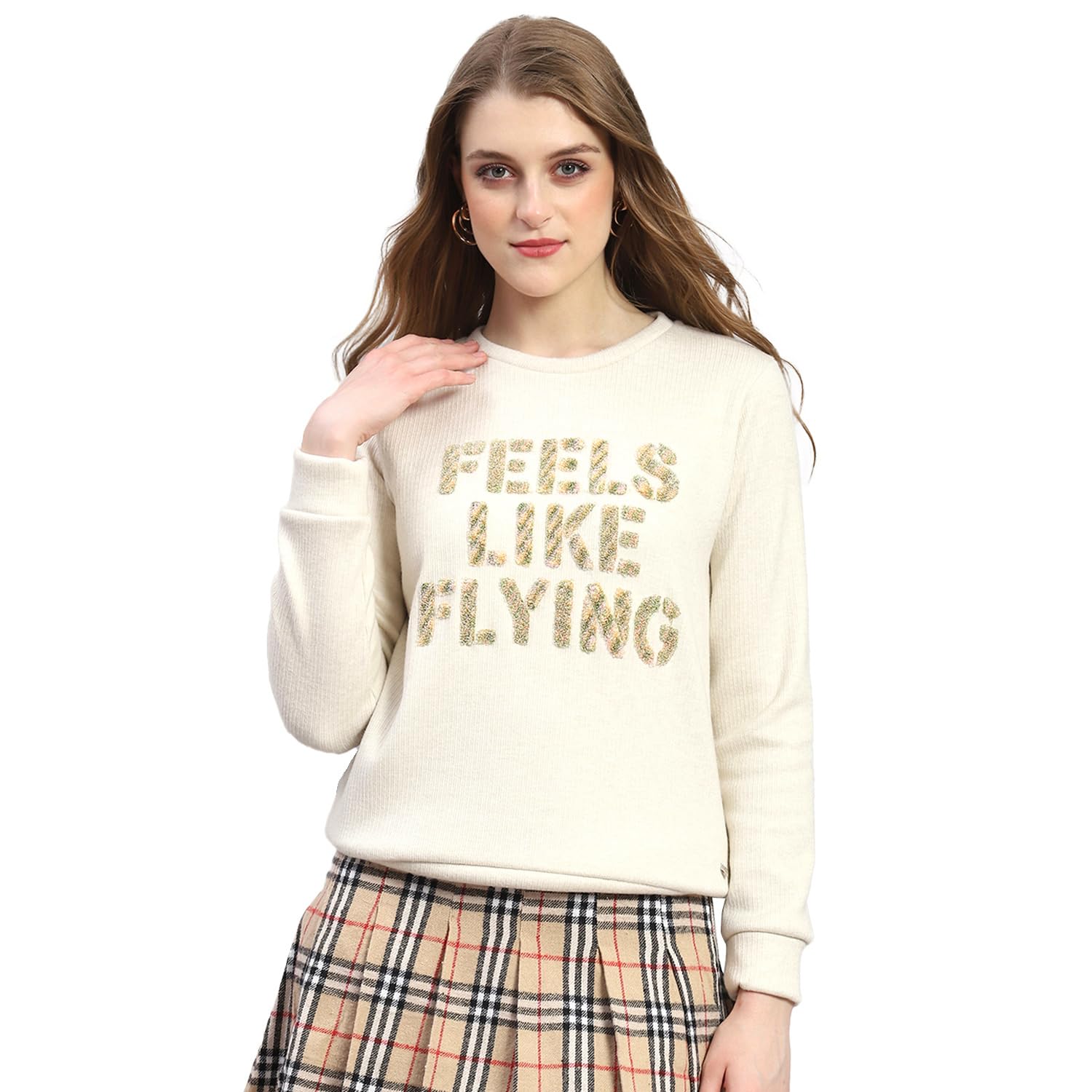 Monte Carlo Womens Embroidered Round Neck Full Sleeve Casual Sweatshirt (223062634)-picture-28