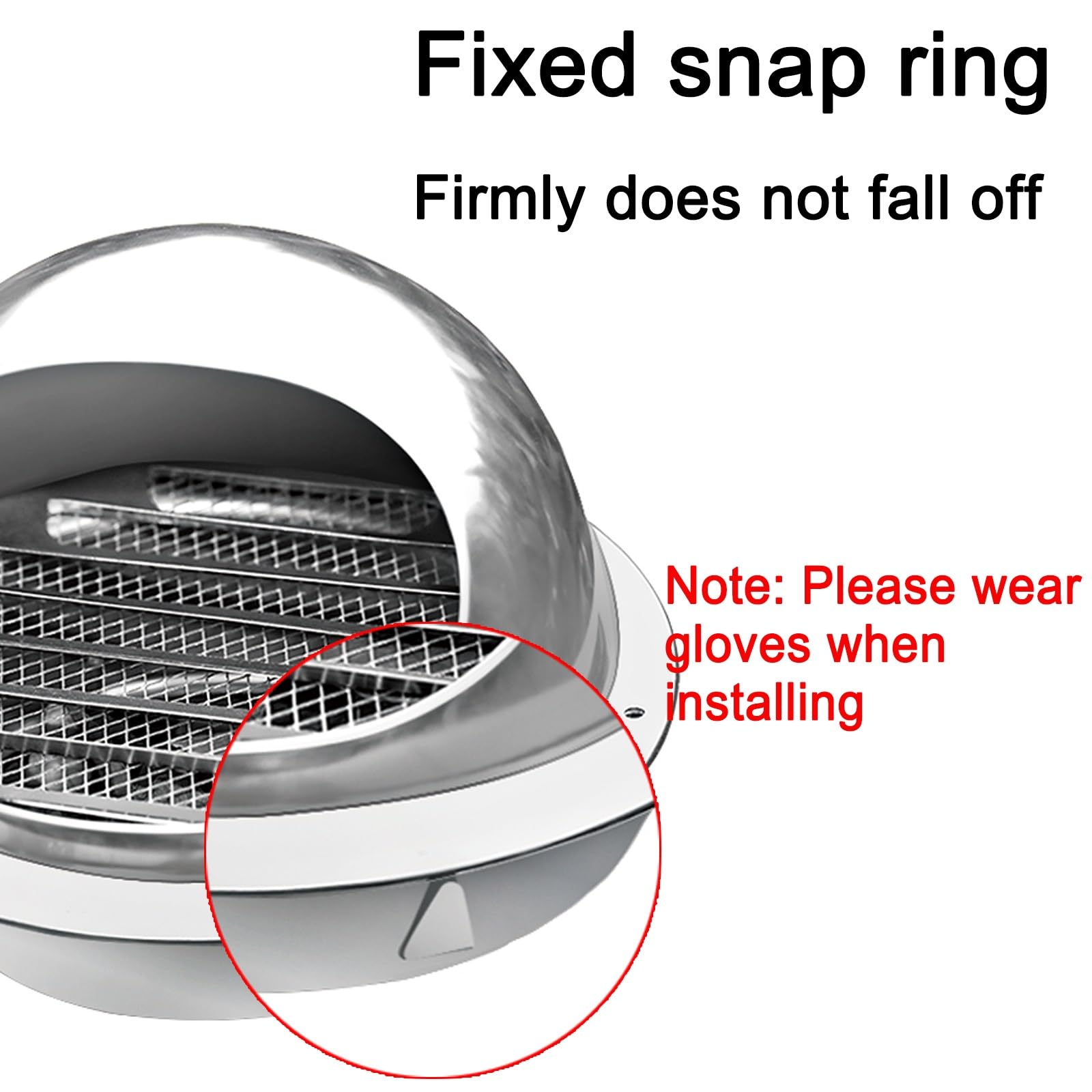 Grille d'aération ronde en acier inoxydable pour ventilation murale