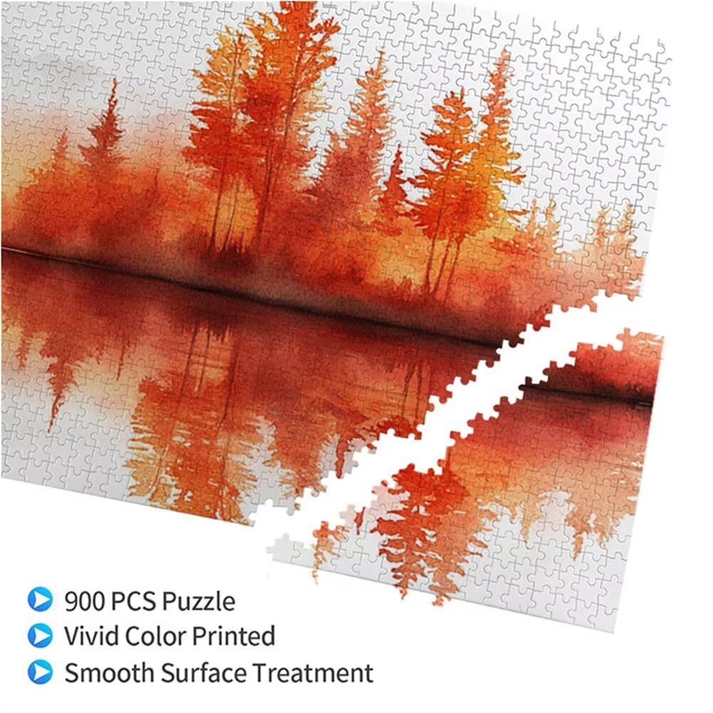 Puzzle Montagne 900 Pieces Paysage Puzzle Adultes 87 x 34 cm DIY Difficile Classiques Jigsaw Panoramique, Adulte Jeu éducatif, 2025 Bois Jigsaw Art Impossible Famille Challenge, Cadeau pour Femme I-3
