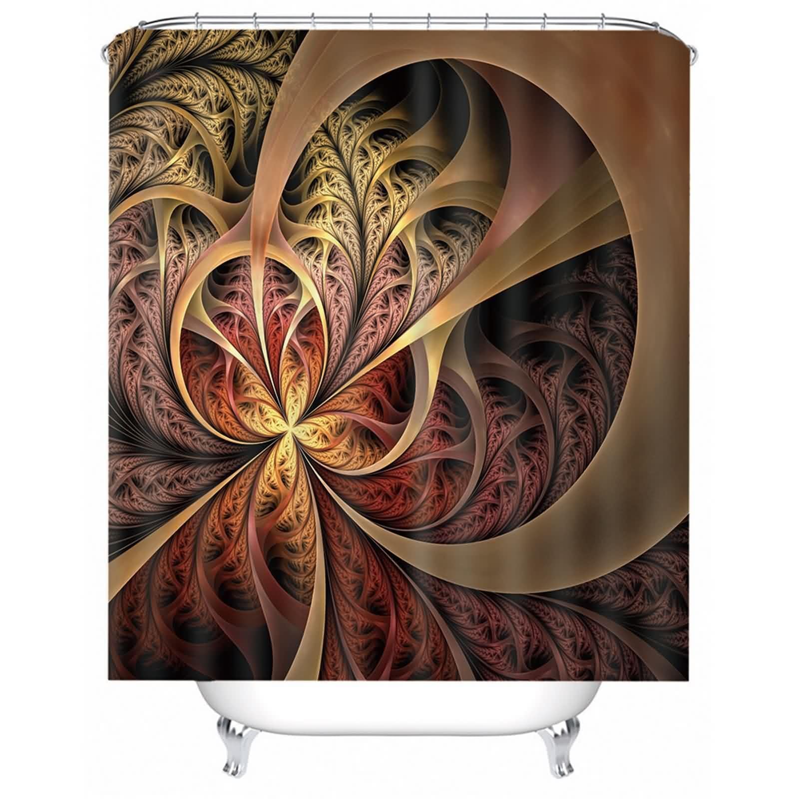 Rideau de douche au motif abstrait pour sublimer votre rituel bien-être