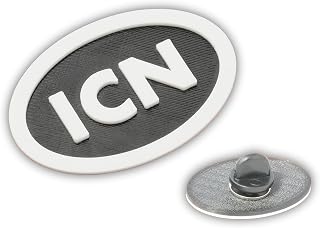ICN Pin with Rubber Backing, Incheon International Airport, Made in USA