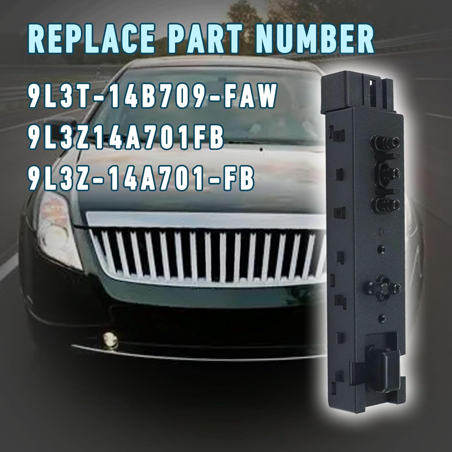 9L3T-14B709-FAW Power Seat Control Switch Front Left Driver Side Power Seat Switch Fits for F150 Explorer C-Max Expedition MKT MKX Milan 2006-2019 Replace 9L3Z14A701FB