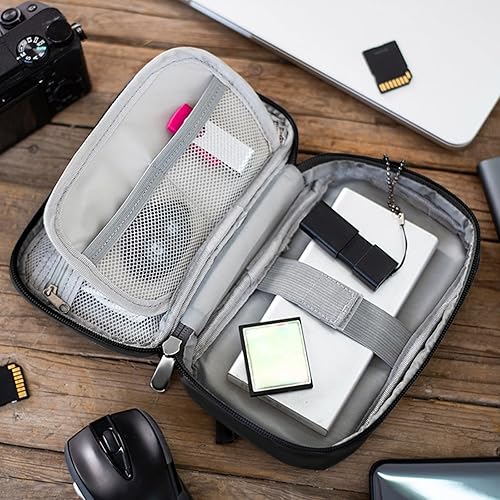 Miniatura 5 de Bolsa organizadora de cables portátil de 3 piezas, bolsa pequeña para cables electrónicos, organizador de accesorios electrónicos, bolsa de