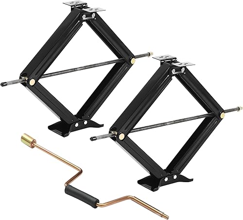 Miniatura 8 de Estabilizador de gato de tijera para autocaravana, 6500 libras, resistente, 24 pulgadas, estabilizador de remolque, nivelación, gato de tijera para