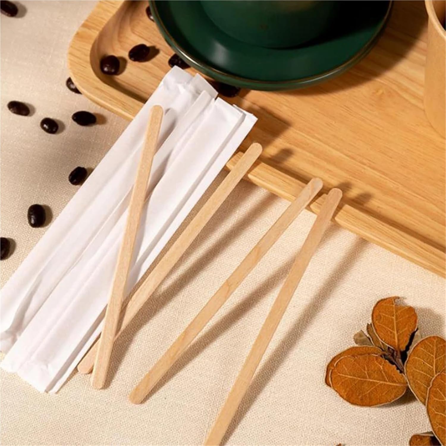 Wooden Coffee Stirrers 600pcs Disposable Wooden Coffee Stirrers Cafe Supplies Hot Cold Drinking Stir Beverage Sticks For Coffee Bar